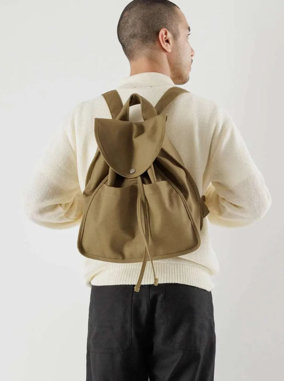 BAGGU Backpack Drawstring - Dark Khaki