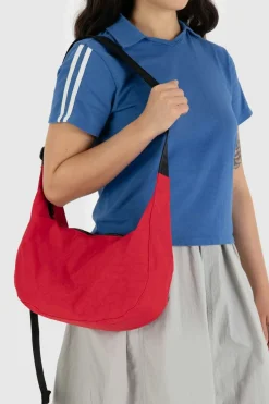 BAGGU Medium Crescent Nylon Bag - Candy Apple