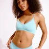 BLUSH The Micro Lace Trim Bralette - Aqua