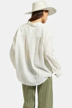 BRIXTON Vintage Military Trousers - Olive White Stripe