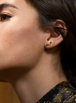 CAMILLETTE Folded Ribbon Earrings