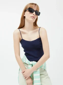 COMPANIA FANTASTICA Camisole - Navy Blue