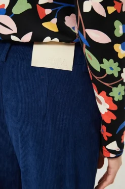 COMPANIA FANTASTICA Corduroy Pants - Navy Blue