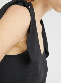 COMPANIA FANTASTICA Tied Top - Black