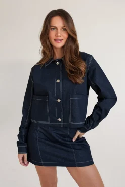 DAILYSTORY Ashley Skirt - Blue Denim