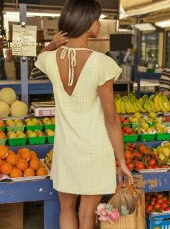 DAILYSTORY Aubee Dress - Lemoncello