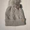 DAVID & YOUNG Beanie with Pompom - Gray