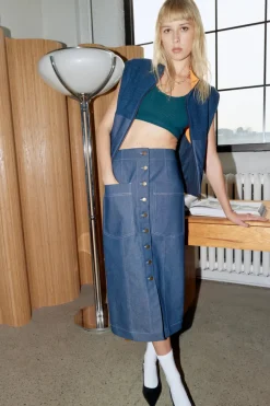 EVE GRAVEL Kueva Skirt - Denim