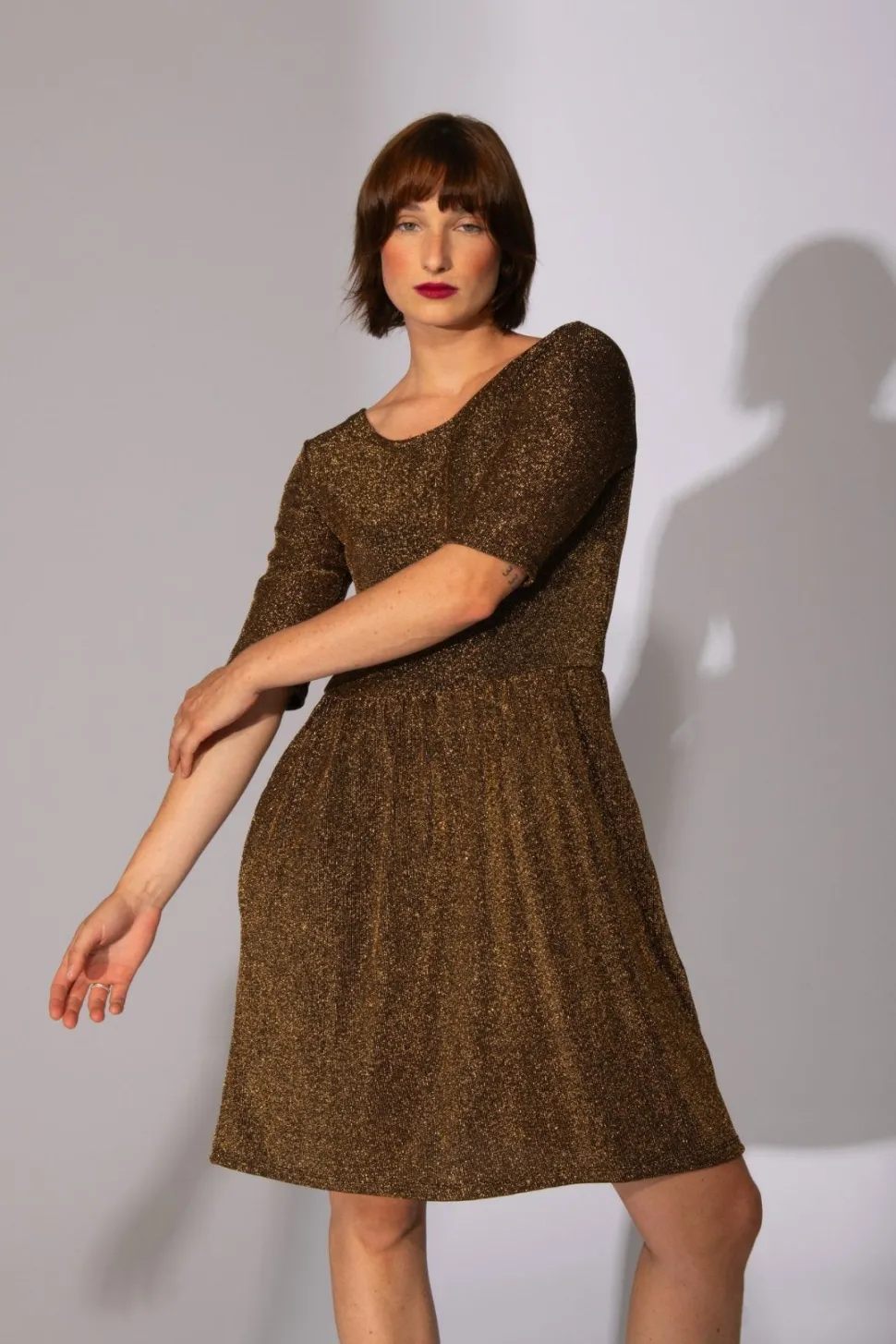 EVE LAVOIE Sound Of Silence Dress - Shimmering Gold
