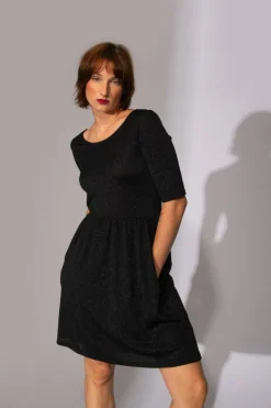 EVE LAVOIE Sound Of Silence Dress - Shimmering Black