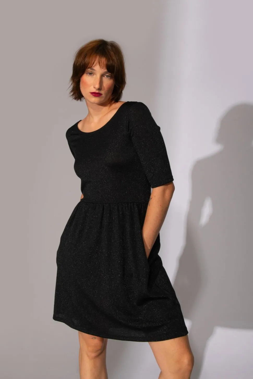 EVE LAVOIE Sound Of Silence Dress - Shimmering Black