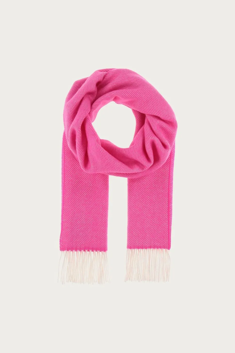 FRAAS Herringbone Pattern Wool Scarf