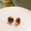 KAG Half Sun Ceramic Earrings - Green
