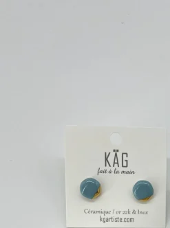 KAG Hexagon Ceramic Earrings