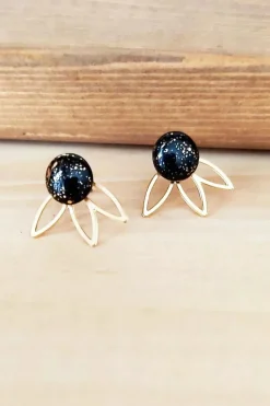 KAG 2 Piece Flower & Round Earrings