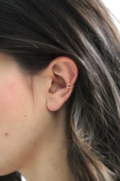 MAKSYM - Hammered Ear Cuff - Gold