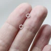 MAKSYM Mini Circle Earrings - Silver