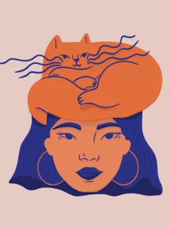 PERLE NOIRE Poster Cat on the head