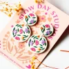 SLOW DAY STUDIOS Floral Earrings - Off White