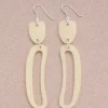 WARREN STEVEN SCOTT Mini Elongated Ovoid Earrings - Ivory